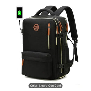 Mochila portátil de gran capacidad multicapa, mochila de color sólido, mochila de viaje de ocio perfecta