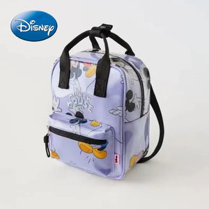 Mochila de dibujos animados- Disney Mickey Mouse para niña, bolso escolar de lona de minnie de gran capacidad