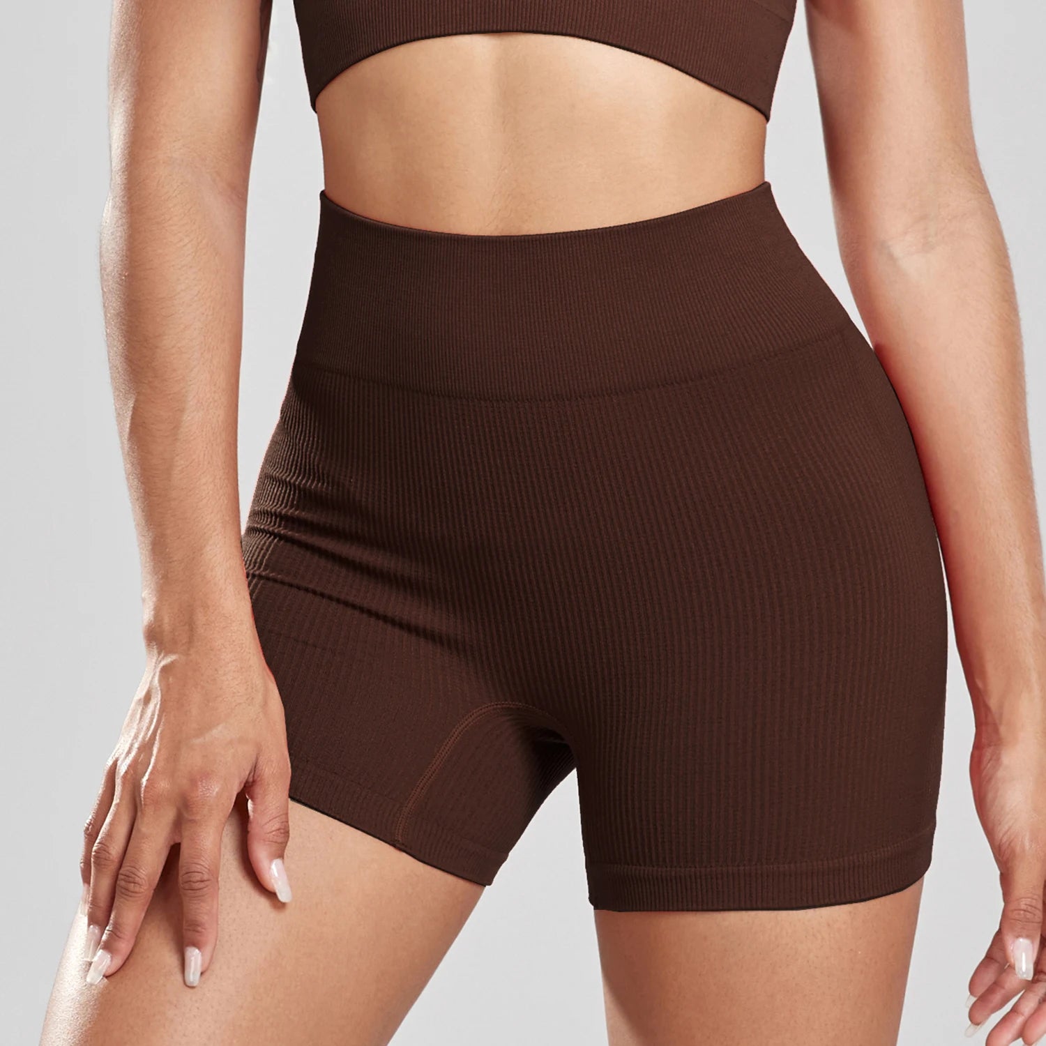 Conjunto de pantalones cortos deportivos para mujer, Shorts elásticos ajustados de cintura alta, informales, a la moda, para correr al aire libre, novedad de 2025