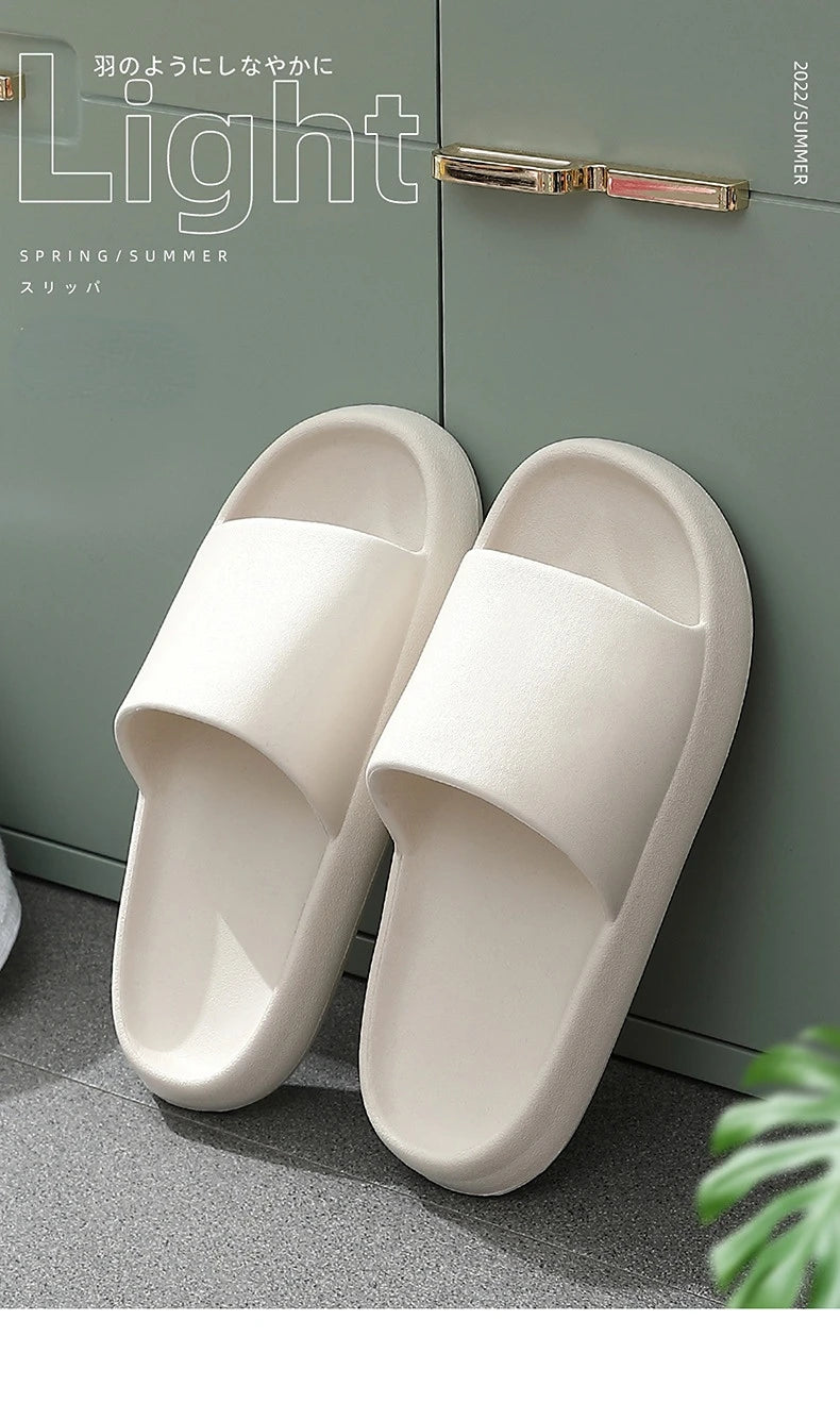 Men Home Slippers Male Sandals Bathroom Women Non Slip Outdoor Beach Slides Casual Rubber Flip Flops Flat 2025 New Trend Summer