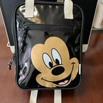 Mochila de dibujos animados- Disney Mickey Mouse para niña, bolso escolar de lona de minnie de gran capacidad