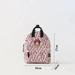 Mochila de dibujos animados- Disney Mickey Mouse para niña, bolso escolar de lona de minnie de gran capacidad