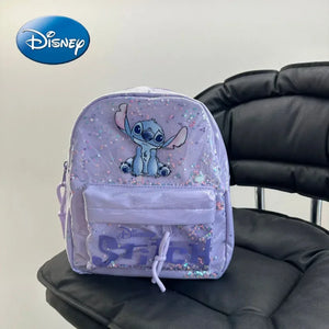 Mochila de dibujos animados- Disney Mickey Mouse para niña, bolso escolar de lona de minnie de gran capacidad