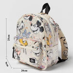 Mochila de dibujos animados- Disney Mickey Mouse para niña, bolso escolar de lona de minnie de gran capacidad