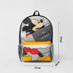 Mochila de dibujos animados- Disney Mickey Mouse para niña, bolso escolar de lona de minnie de gran capacidad