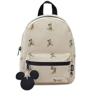 Mochila de dibujos animados- Disney Mickey Mouse para niña, bolso escolar de lona de minnie de gran capacidad