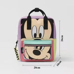 Mochila de dibujos animados- Disney Mickey Mouse para niña, bolso escolar de lona de minnie de gran capacidad