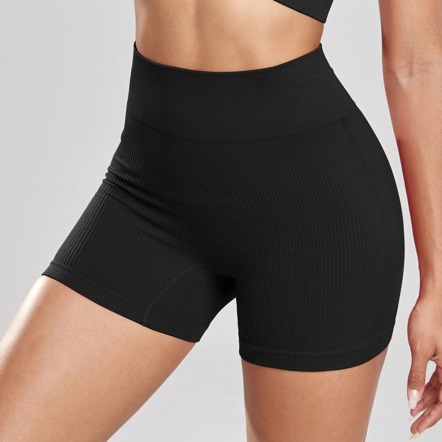 Conjunto de pantalones cortos deportivos para mujer, Shorts elásticos ajustados de cintura alta, informales, a la moda, para correr al aire libre, novedad de 2025