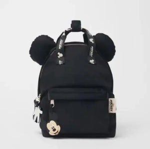 Mochila de dibujos animados- Disney Mickey Mouse para niña, bolso escolar de lona de minnie de gran capacidad