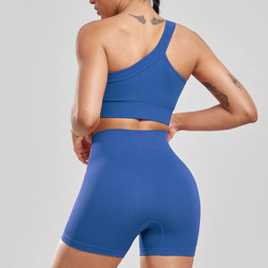 Conjunto de pantalones cortos deportivos para mujer, Shorts elásticos ajustados de cintura alta, informales, a la moda, para correr al aire libre, novedad de 2025