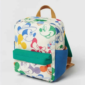 Mochila de dibujos animados- Disney Mickey Mouse para niña, bolso escolar de lona de minnie de gran capacidad