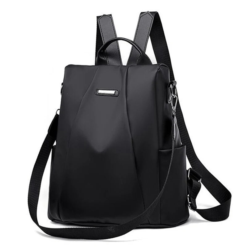 Nueva mochila multifunción para mujer, bolso escolar informal de Color sólido para niñas, bolso de hombro de viaje con correa desmontable a la moda